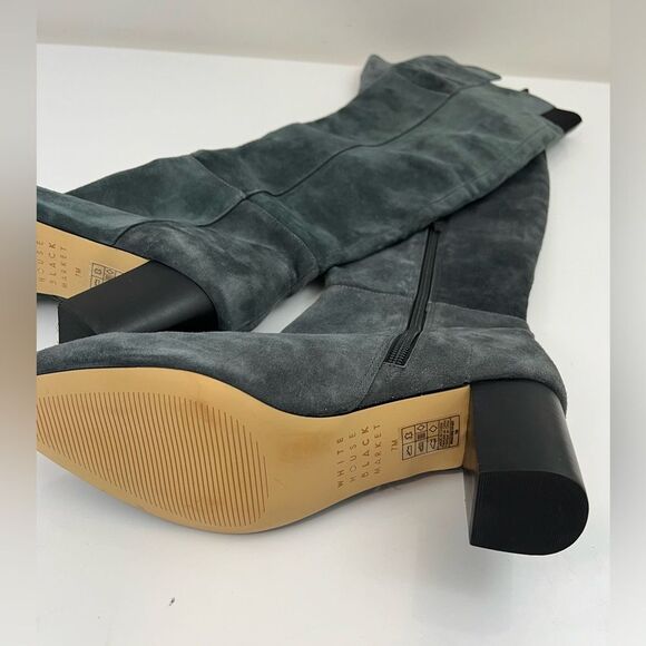 WHBM Grey Suede Knee High Boots Size 7 - Picture 3 of 8